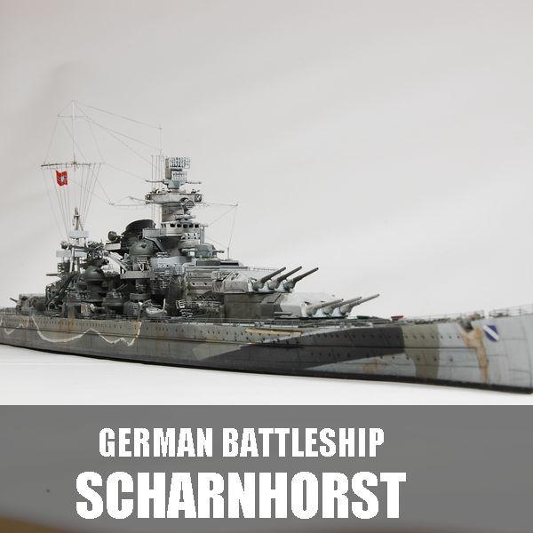 1/700 巡洋戦艦 シャルンホルスト 精密塗装完成品 - プラモデル